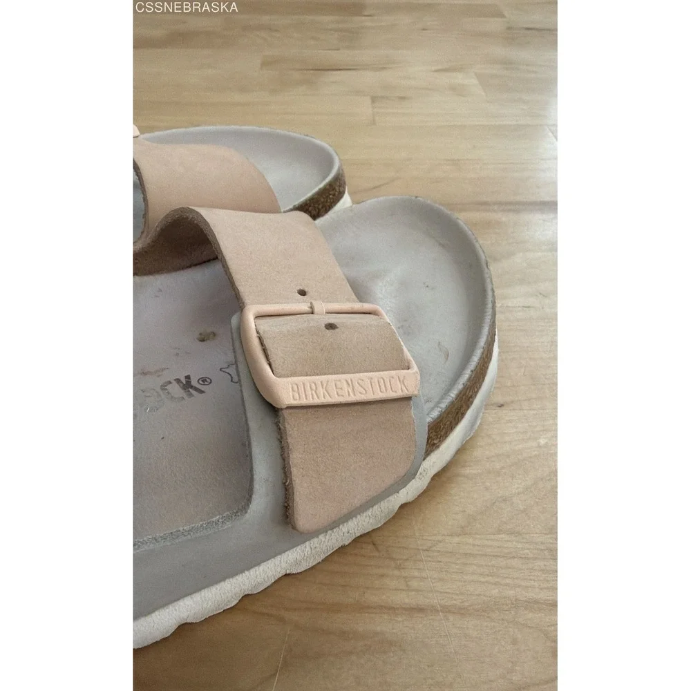 Birkenstock Arizona Split Colorblock Sandals Mineral Light Rose Nubuck Women 9